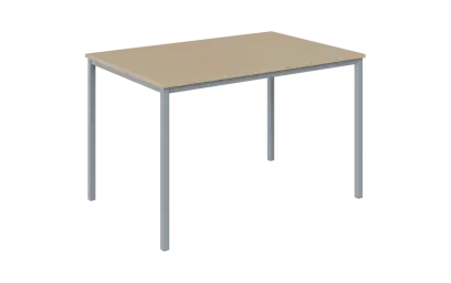 JPT 120 Jídelní stůl 1200 x 800 mm, deska bříza irská / podnož stříbrná